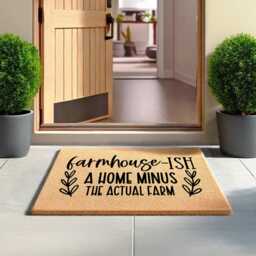 Farmhouse-Ish Doormat - Funny Modern Farmhouse Welcome Mat, Rustic Entry Rug With Charm, Home Decor Gift, Front Porch Mat Housewarming - thumbnail 3