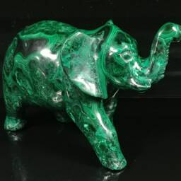 Malachite Elephant - thumbnail 2