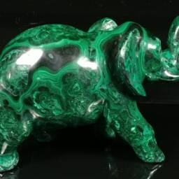 Malachite Elephant - thumbnail 3