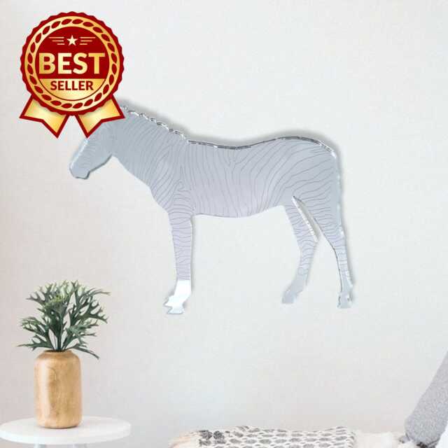 Zebra Acrylic Mirror Wall Art - Many Size & Colour Options - Bespoke Items Made - image 1