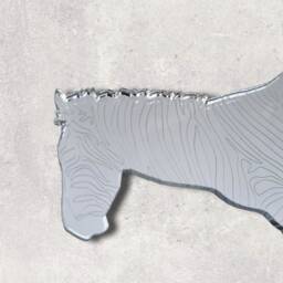 Zebra Acrylic Mirror Wall Art - Many Size & Colour Options - Bespoke Items Made - thumbnail 3