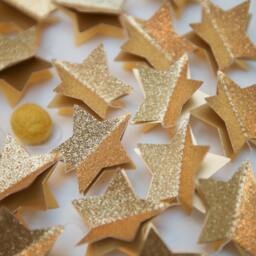 Christmas Decor, Holiday Star Garland, Glitter Unique Gifts, Modern Christmas, Garlandunique Gift - thumbnail 3