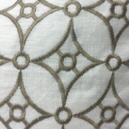 Geometric Embroidered Lumbar Pillow Cover - Modern Farmhouse Decor - thumbnail 3