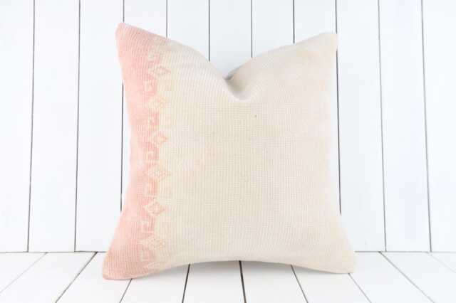 Vintage Turkish Kilim Pillow Cover 20x20 Inch, Handmade Throw - image 1