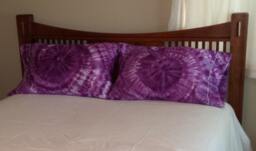 Tie Dyed Cotton Pillowcase, Set Of Two Pillow Cases, 600 Thread Count, Egyptian Cotton Purple Swirl Pillowcase