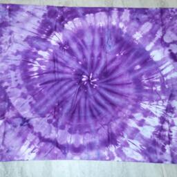 Tie Dyed Cotton Pillowcase, Set Of Two Pillow Cases, 600 Thread Count, Egyptian Cotton Purple Swirl Pillowcase - thumbnail 4
