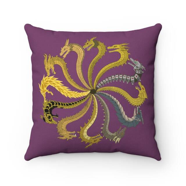 King's Circle Square Pillow - Purple - image 1