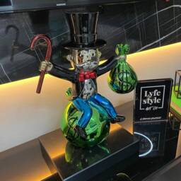 Mr Monops Pop Art Sculpture Chrome Finish, Alec Monopoly Inspired