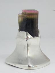 Bi-Color Tourmaline Sterling Silver Desk Decor, Gemstone Art
