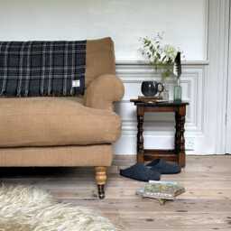 Harris Tweed Birch Tartan - Luxury Pure Wool Lap Blanket 75x100cm/30x39