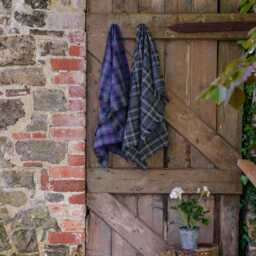 Harris Tweed Birch Tartan - Luxury Pure Wool Lap Blanket 75x100cm/30x39 - thumbnail 4