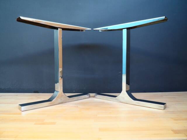 "Modern Stainless Steel Dining Table Legs , 28"" H X W, Height 26"" - 30" - image 1