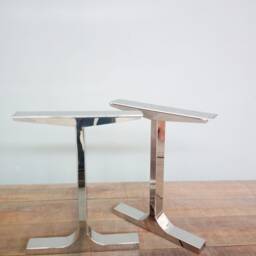 "Modern Stainless Steel Dining Table Legs , 28"" H X W, Height 26"" - 30" - thumbnail 2
