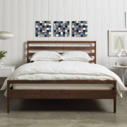 3D Wooden Mosaic Wall Art Scandinavian Geometric Decor, Set Of 3 - thumbnail 2