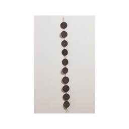 Long Circles Wall Hanging - Black Ceramic Handmade Decor Desi Murphy Pottery