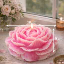 Large Peony Candle - Handmade Floral Centerpiece Gift Box - thumbnail 4