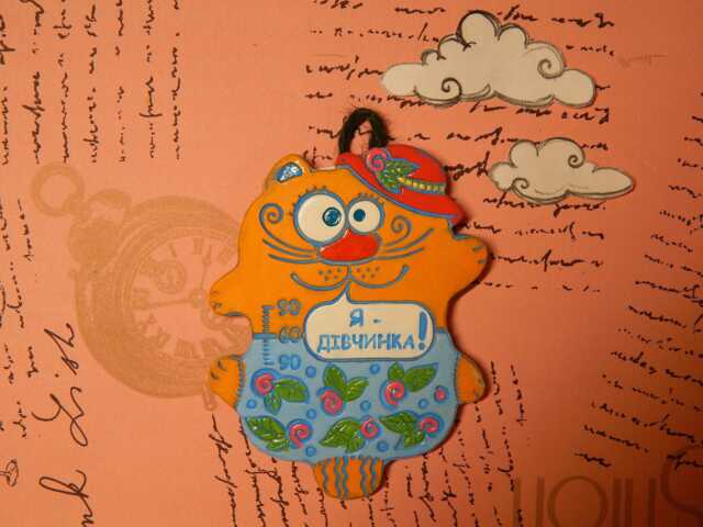 Ceramic Mini-Wall Cat Girl. in A Hat. Shorts. Wall Art. Hanging. Hand Made Ceramics. Wall Hanging Decor - image 1