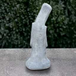 Stone Moai Head Decor Concrete Easter Island Statue Cement Sculpture Polynesian Style Ornament Face Figurine Handmade Art - thumbnail 4
