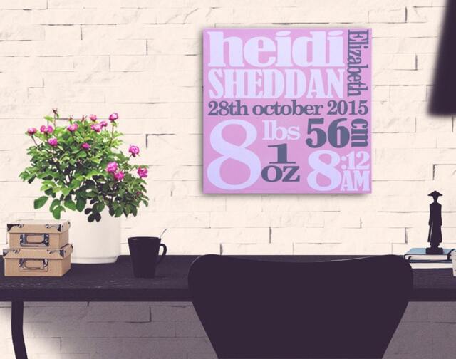 Birth Subway Art, Baby Boy Nursery Decor, Announcement Wall Stats Keepsake, Sign, Perfect Shower Gift - image 1