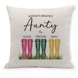 Personalized Family Wellies Cushion, Mother's Day Gift - thumbnail 3