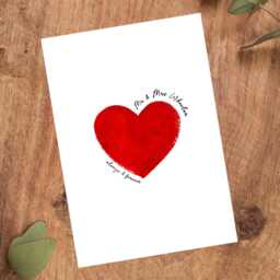 Personalised Love Heart Print, Couples Valentine's Day Gift, Custom Wall Art Framed Picture, Present For Him, Her Nl - thumbnail 3