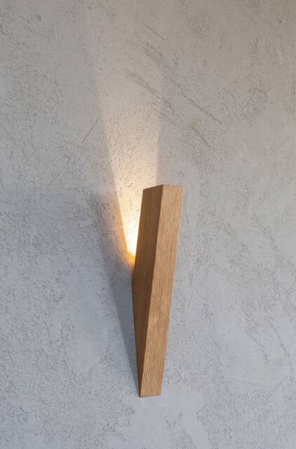 Handcrafted Oak Wall Sconce, Minimalist Home Lighting - image 1