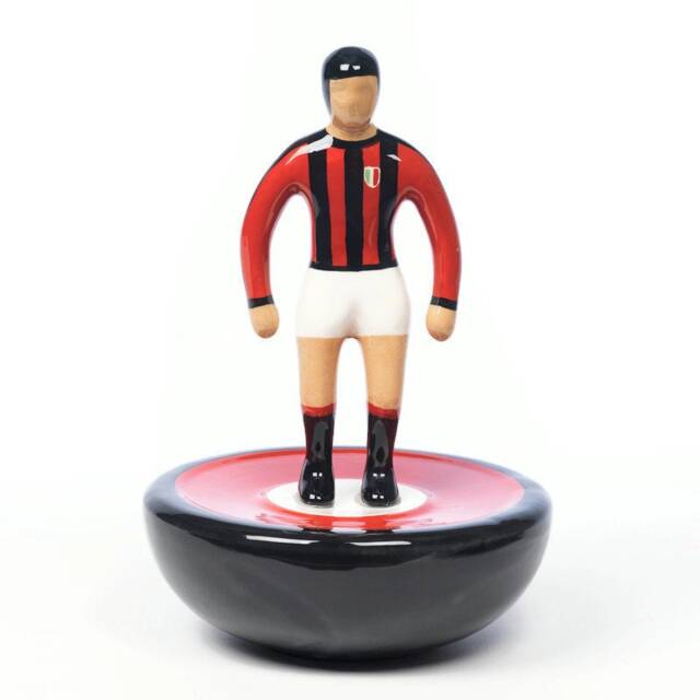 Handmade Ac Milan Ceramic Soccer Player Statue Retro Football Gift - 30x19 cm - image 1