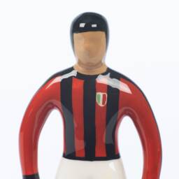 Handmade Ac Milan Ceramic Soccer Player Statue Retro Football Gift - 30x19 cm - thumbnail 2