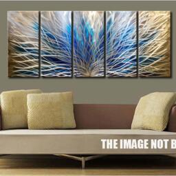 Abstract Metal Wall Art Sculpture, Modern Hanging Decor - thumbnail 4