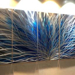 Abstract Metal Wall Art Sculpture, Modern Hanging Decor - thumbnail 3