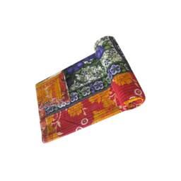 Handmade Vintage Cotton Kantha Quilt Bohemian Throw Blanket - 56x80 Inch - thumbnail 2