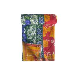 Handmade Vintage Cotton Kantha Quilt Bohemian Throw Blanket - 56x80 Inch - thumbnail 1