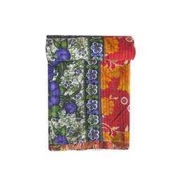 Handmade Vintage Cotton Kantha Quilt Bohemian Throw Blanket - 56x80 Inch - thumbnail 3