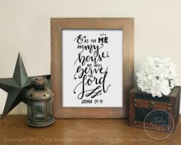 Bible Verse Printable, Hand Lettered Christian Wall Art - Digital Download - thumbnail 1