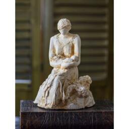Twins - Original Sculpture Of Mother & Twin Babies - thumbnail 1