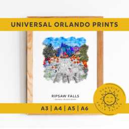 Dudley Do-Right's Ripsaw Falls, Universal Orlando Resort Theme Park Print A3-A4-A5-A6 - thumbnail 2