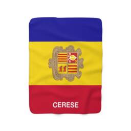 Andora Fleece Blanket, Flag Of Andora, Custom Personalized Country Gift - thumbnail 2