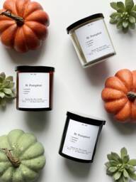 Pumpkin Spice Candle - Wooden Wick Soy Fall Decor - thumbnail 1