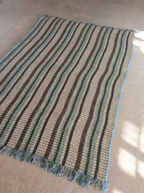 Chindi Rag Rug, Handmade Boho Hippie Multi Colored Vegan Rug 5'x7' - image 1