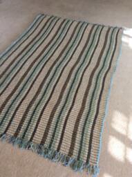 Chindi Rag Rug, Handmade Boho Hippie Multi Colored Vegan Rug 5'x7' - thumbnail 1