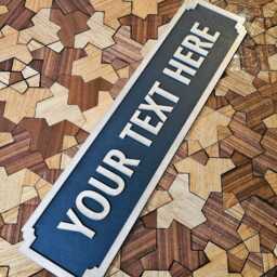 Personalised Street Sign in Gold & Black - With Your Own Text Gift, Wall Decoration, Sign, Art, Home Decoration - thumbnail 3