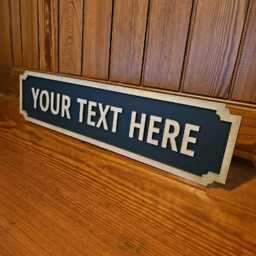 Personalised Street Sign in Gold & Black - With Your Own Text Gift, Wall Decoration, Sign, Art, Home Decoration - thumbnail 2