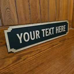 Personalised Street Sign in Gold & Black - With Your Own Text Gift, Wall Decoration, Sign, Art, Home Decoration - thumbnail 1
