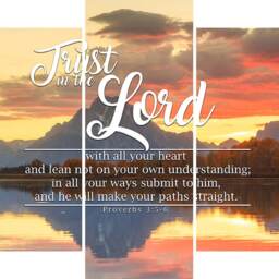 Proverbs 35-6 #39 Niv Trust in The Lord Bible Verse Canvas - Christian Scripture Religious Wall Art Home Decor Paintings - thumbnail 3