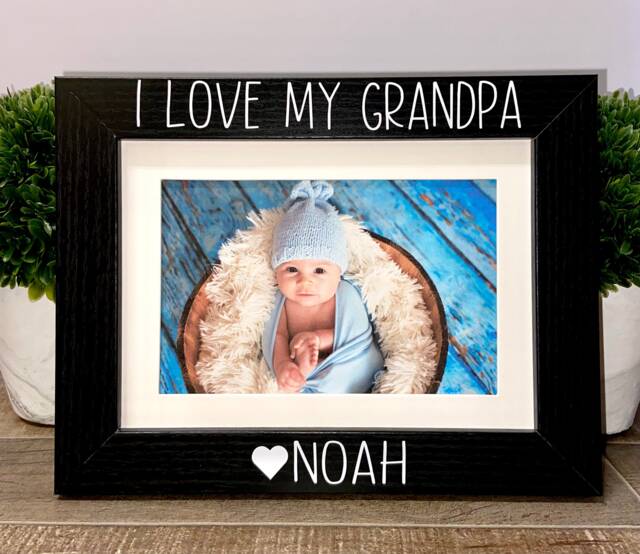 I Love My Grandpa Personalized Picture Frame, Grandpa Gift, Father's Day Papa Gift - image 1