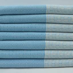 "Turkish Towel, Turquoise Towel, Turkish Bath Towel, Diamond Towel, 40""x67" - thumbnail 2