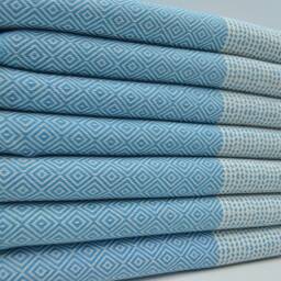 "Turkish Towel, Turquoise Towel, Turkish Bath Towel, Diamond Towel, 40""x67" - thumbnail 3