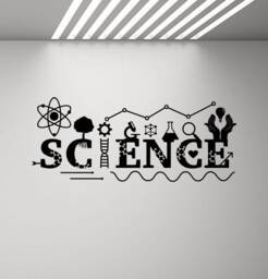 Science Wall Decal Vinyl Sticker Sign Dna School Scientist Poster Education Quote Gift Classroom Decor Chemical Art Print G930 - thumbnail 1