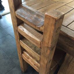 Chunky French Oak Dining Table Set - thumbnail 3