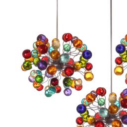 Multi Hanging Pendants Light, Ceiling Lighting With Multicolored Bubbles For Kitchen Island, Dining Room Or Living Room - thumbnail 3